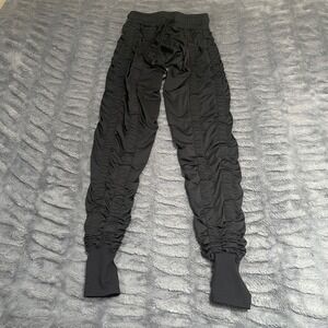 Agogie Women Black Resistance Training Tights Ruched Pants +40 Small Athletic